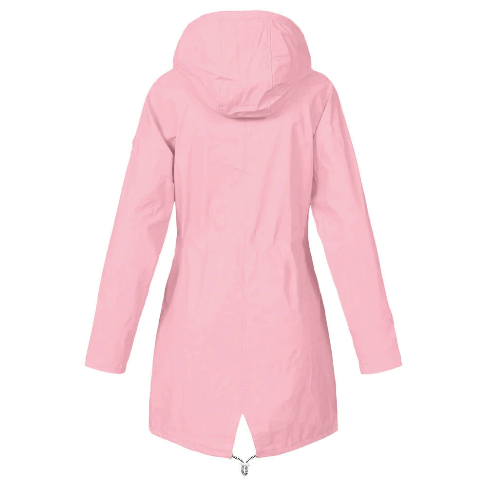 Klassische Damen-Regenjacke mit Wolle und Kapuze | Wasserdicht und ideal für Outdoor-Aktivitäten