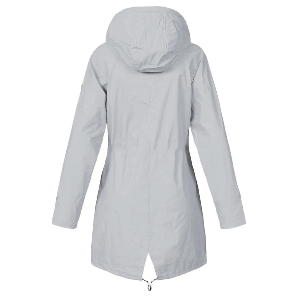 Klassische Damen-Regenjacke mit Wolle und Kapuze | Wasserdicht und ideal für Outdoor-Aktivitäten
