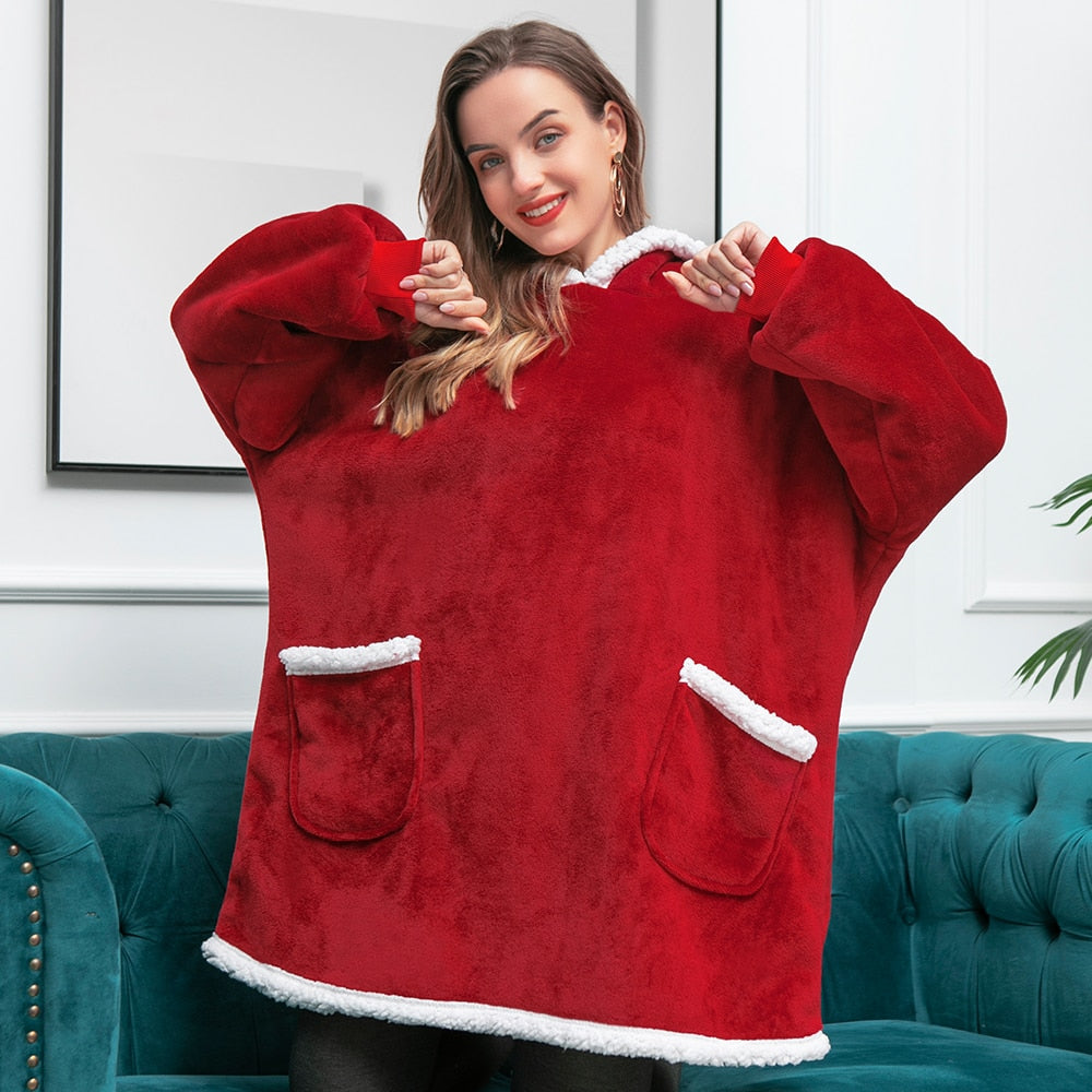 Caryn - Die perfekte Mischung aus gemütlichem Hoodie und kuscheliger Decke in einem!