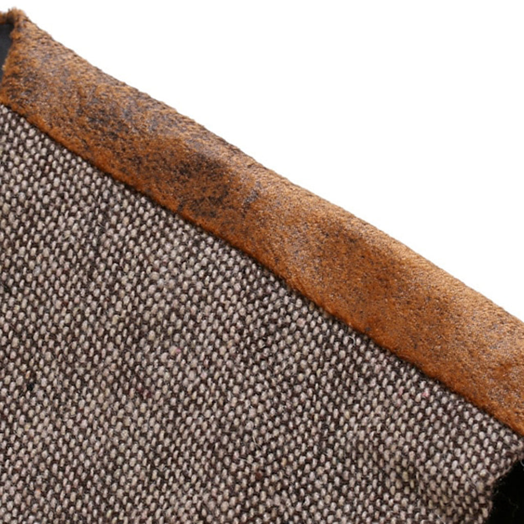 Vintage Herrenweste mit Knöpfen & Hosenträgern aus Echtleder – Tweed-Optik für Business, Hochzeiten & Retro-Outfits