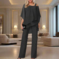 Kira Damen Zweiteiler | Elegante Oversize-Bluse mit Weiten Hose 0