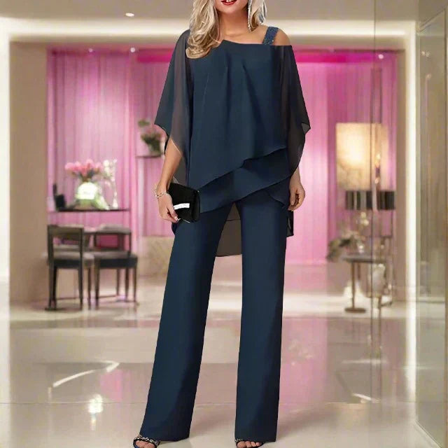 Kira Damen Zweiteiler | Elegante Oversize-Bluse mit Weiten Hose 3