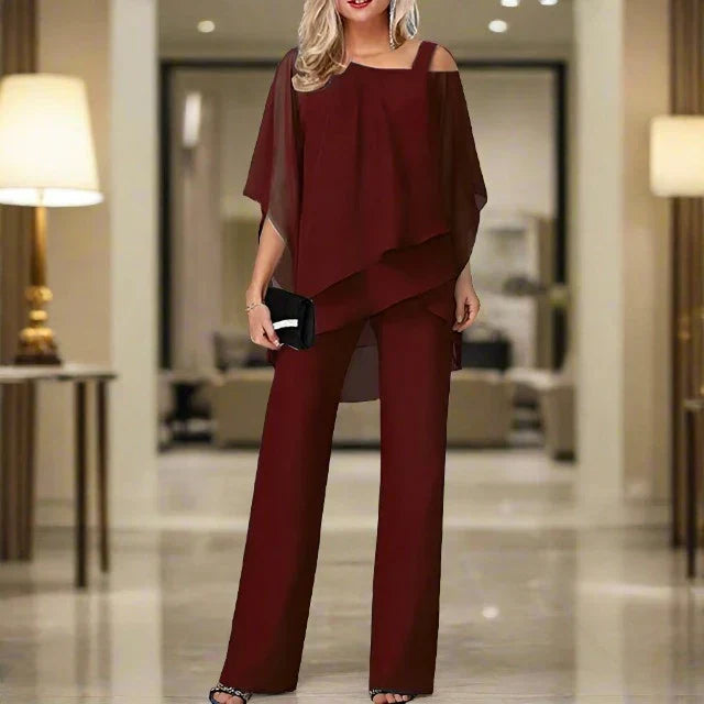 Kira Damen Zweiteiler | Elegante Oversize-Bluse mit Weiten Hose 4