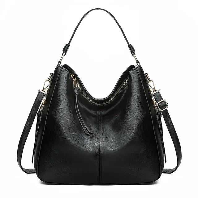 Geräumige Damen-Ledertasche