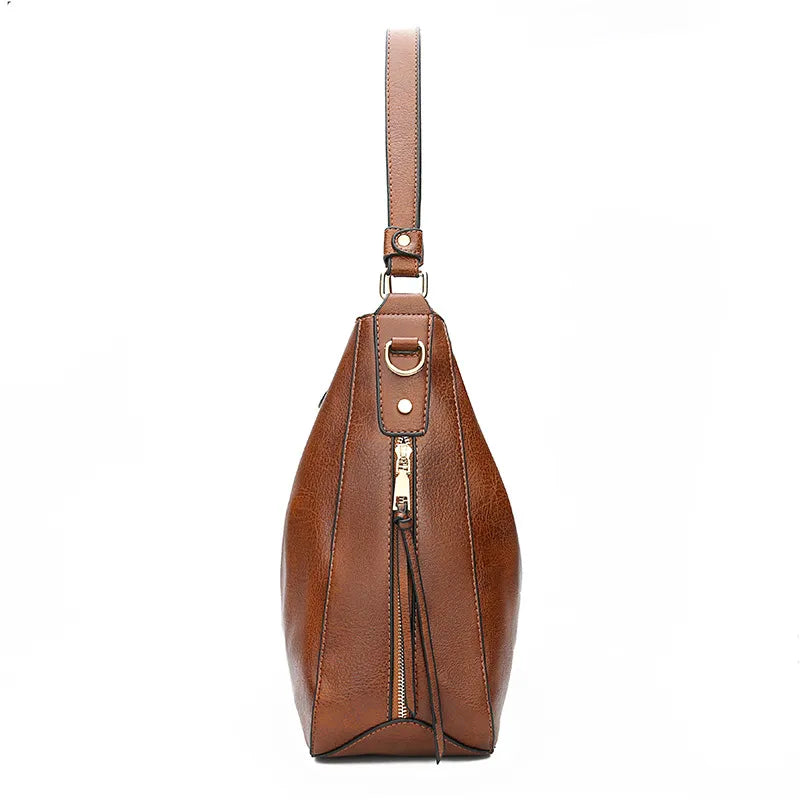 Geräumige Damen-Ledertasche