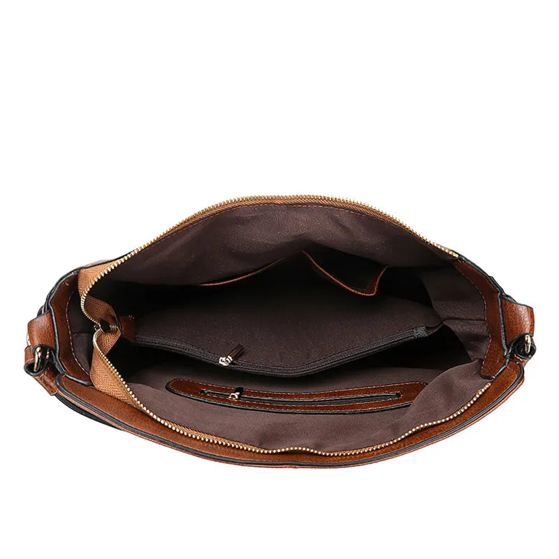 Geräumige Damen-Ledertasche