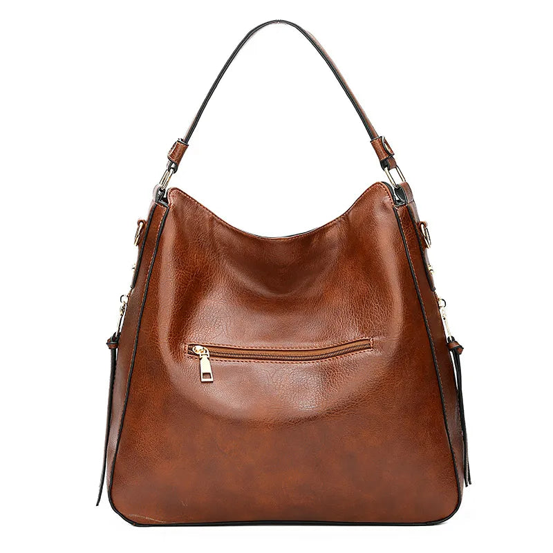 Geräumige Damen-Ledertasche
