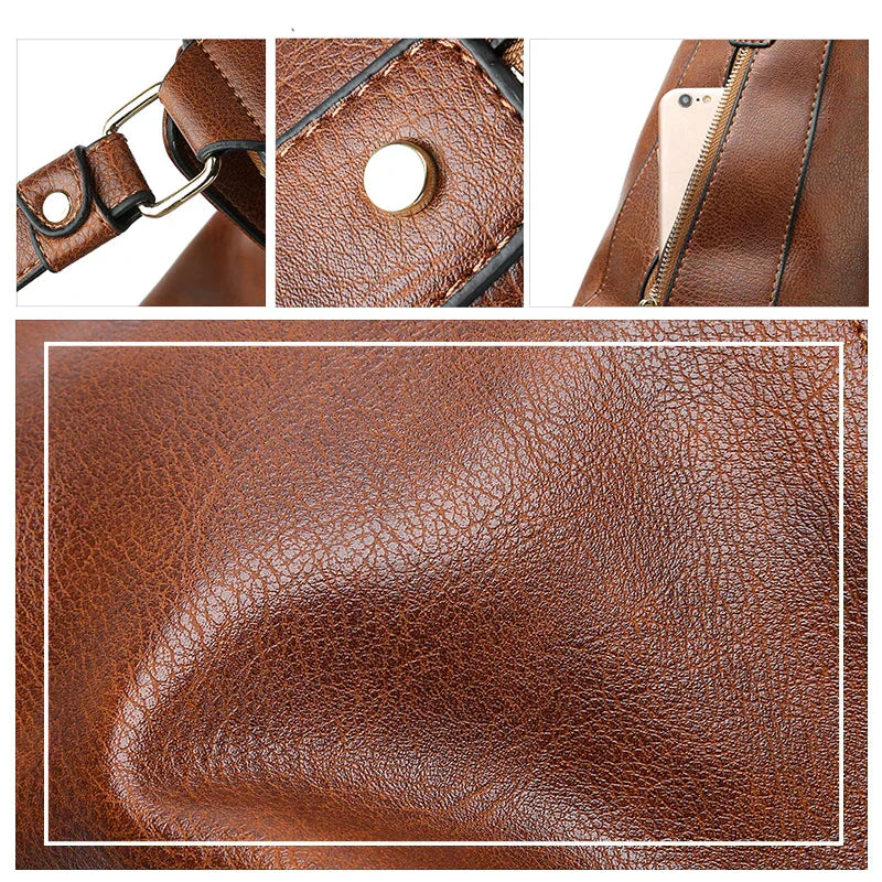 Geräumige Damen-Ledertasche