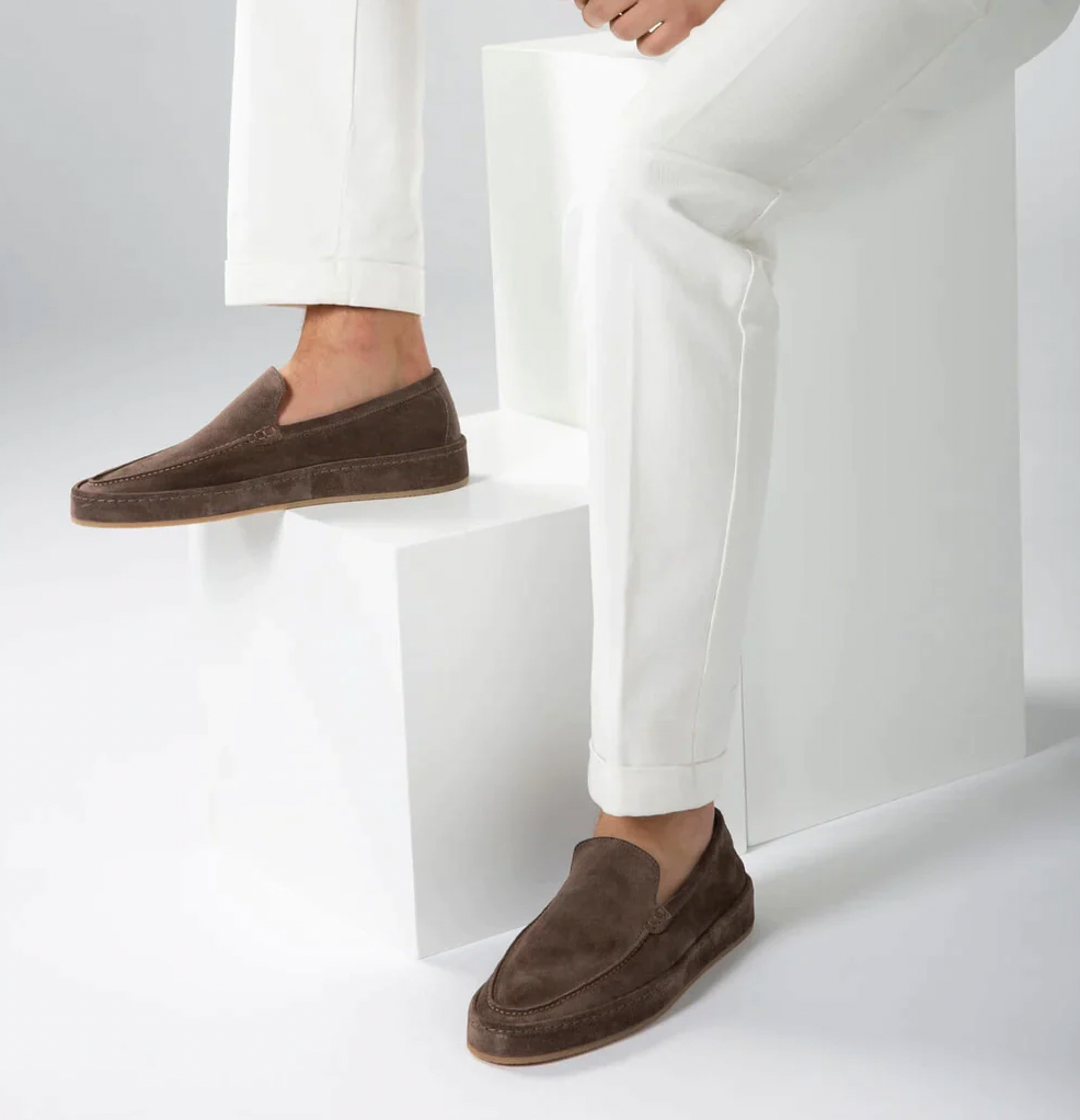 Herren-Wildleder-Slipper – Komfortable Casual-Luxus-Loafer mit Gummisohle für Alltag, Sommer und Freizeit