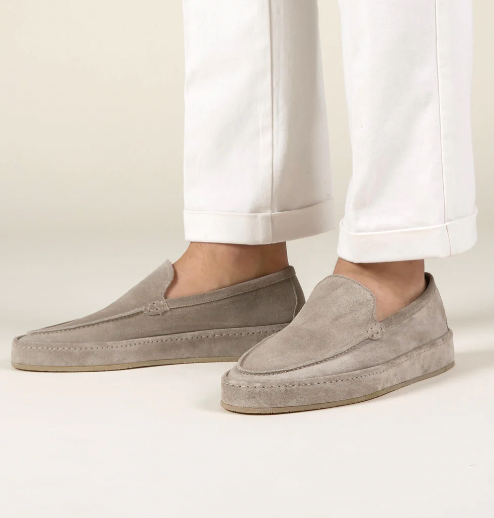 Herren-Wildleder-Slipper – Komfortable Casual-Luxus-Loafer mit Gummisohle für Alltag, Sommer und Freizeit