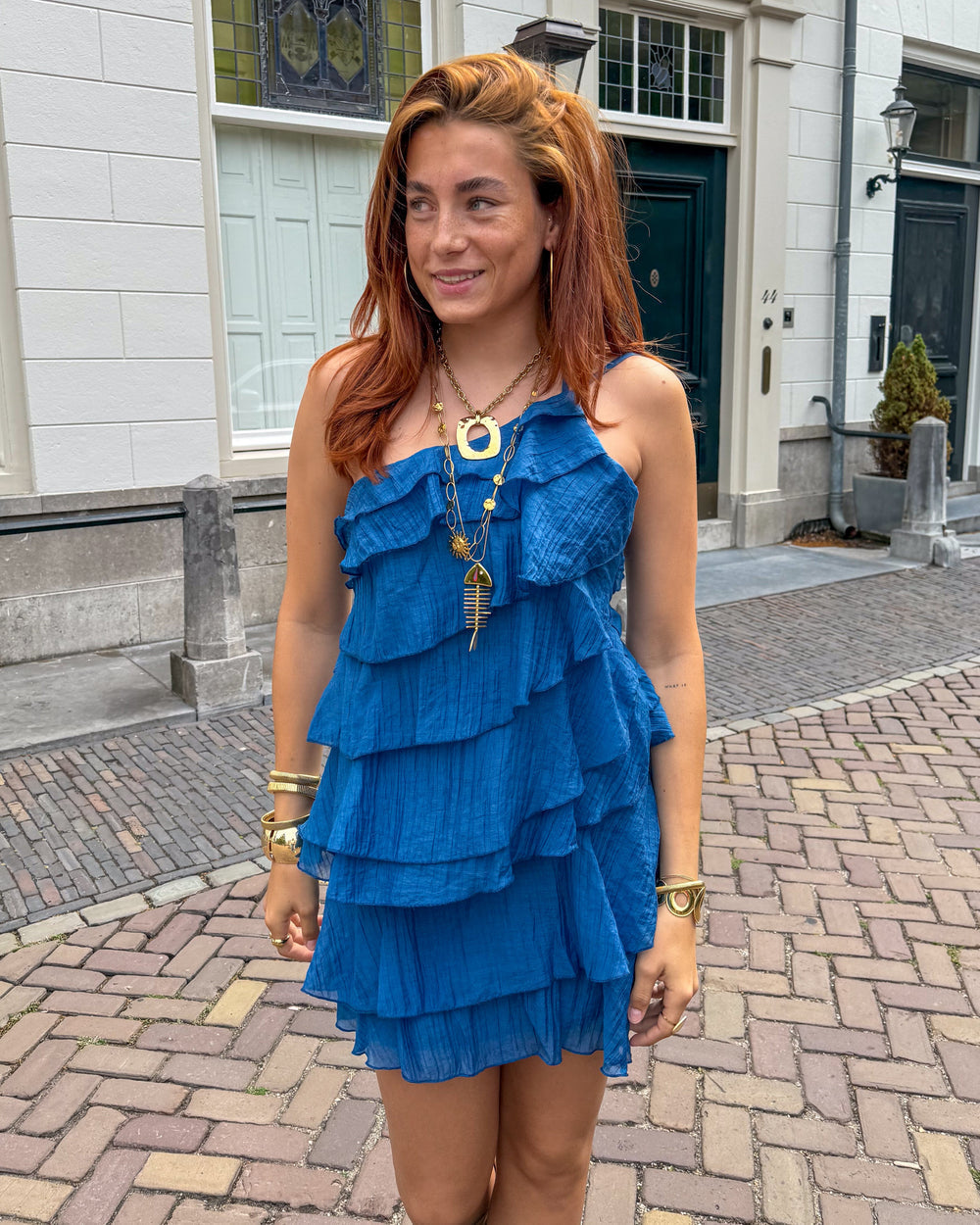 Mira Damen Kleid | Asymmetrisches Design mit Rüschen, Sommerleicht 11