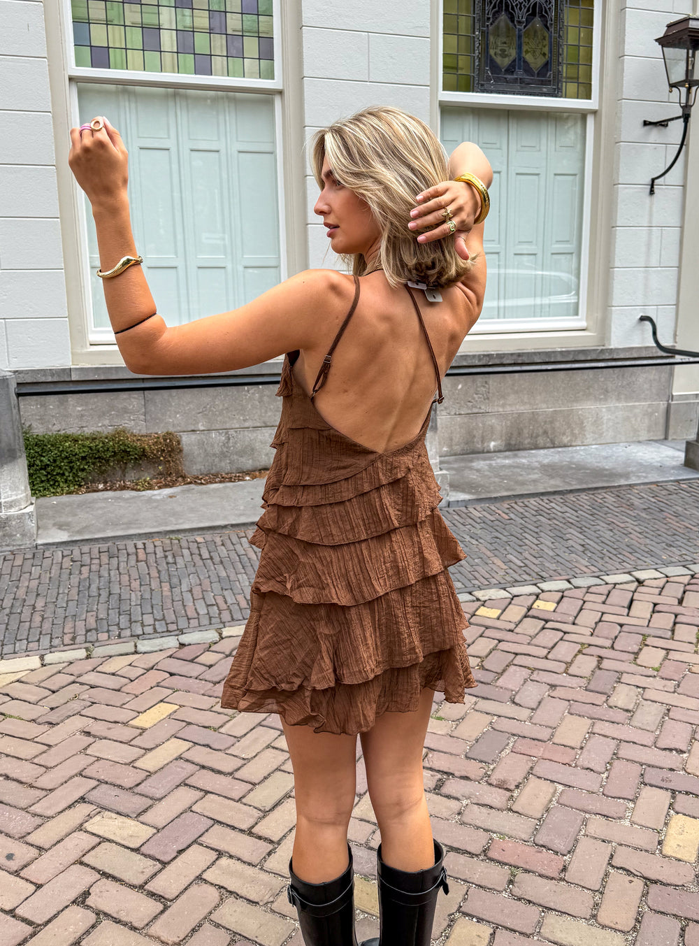 Mira Damen Kleid | Asymmetrisches Design mit Rüschen, Sommerleicht 7