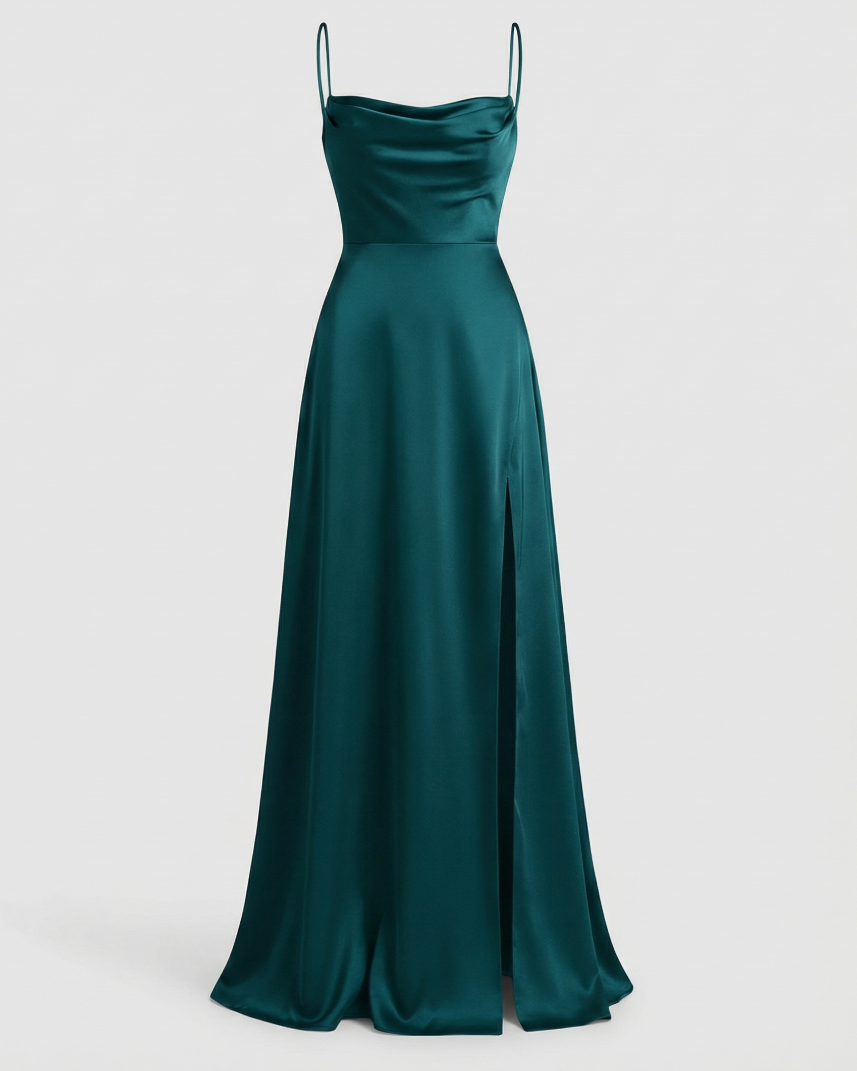 Mira Damen Maxikleid | Fließender Schnitt, Eleganter Beinschlitz 4