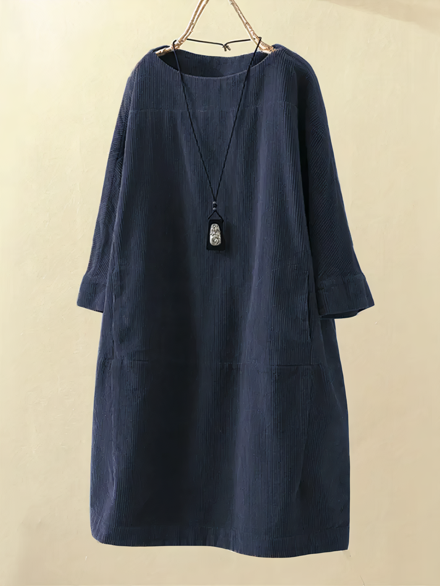 Nancy - A-Line Corduroy Dress