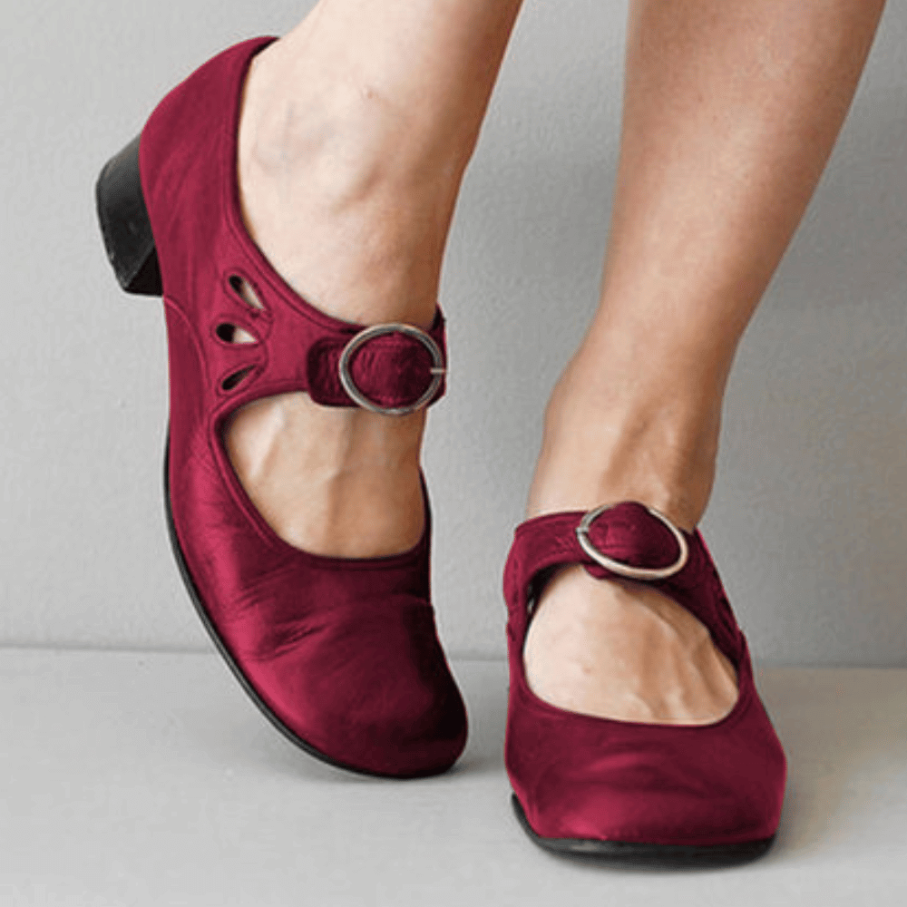 Komfortable Damen Mary Jane Schuhe – Retro-Flats mit Riemchen und Schnalle für den Alltag, Vintage-Outfits und Spaziergänge