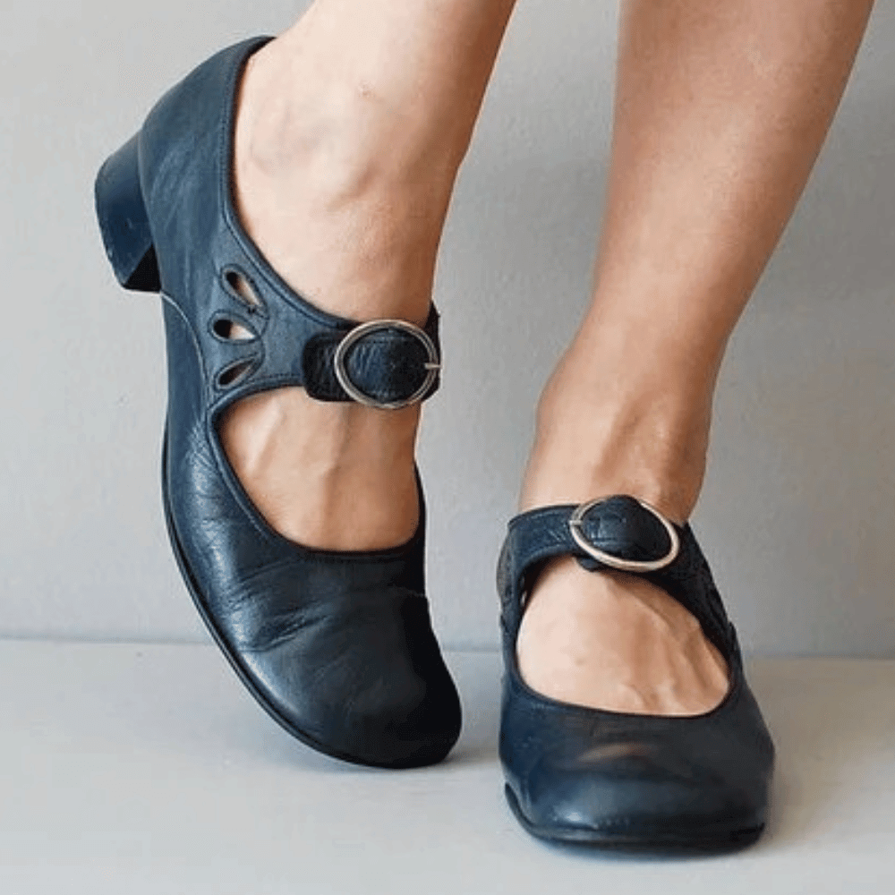 Komfortable Damen Mary Jane Schuhe – Retro-Flats mit Riemchen und Schnalle für den Alltag, Vintage-Outfits und Spaziergänge