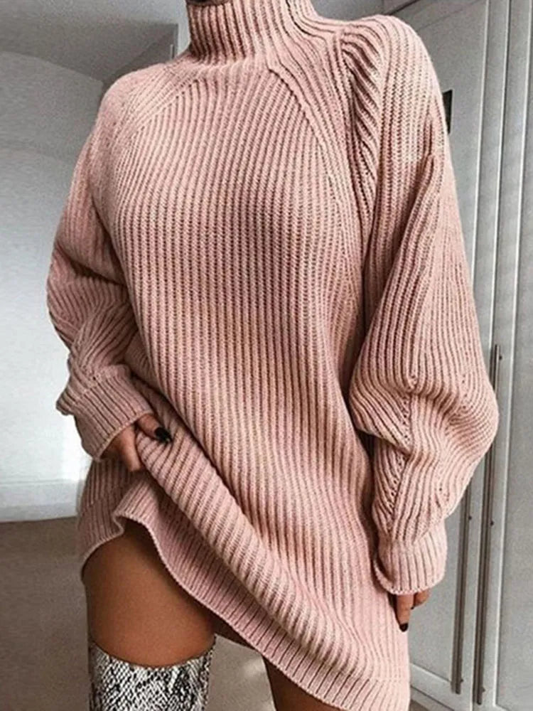 Pamala - Komfortables Rollkragenkleid