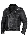 Felix's Herrenlederjacke | Schlanke Passform | Stehkragen | Winddichte Motorradjacke