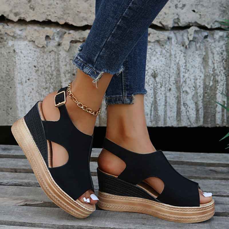 Keilabsatz-Sandalen