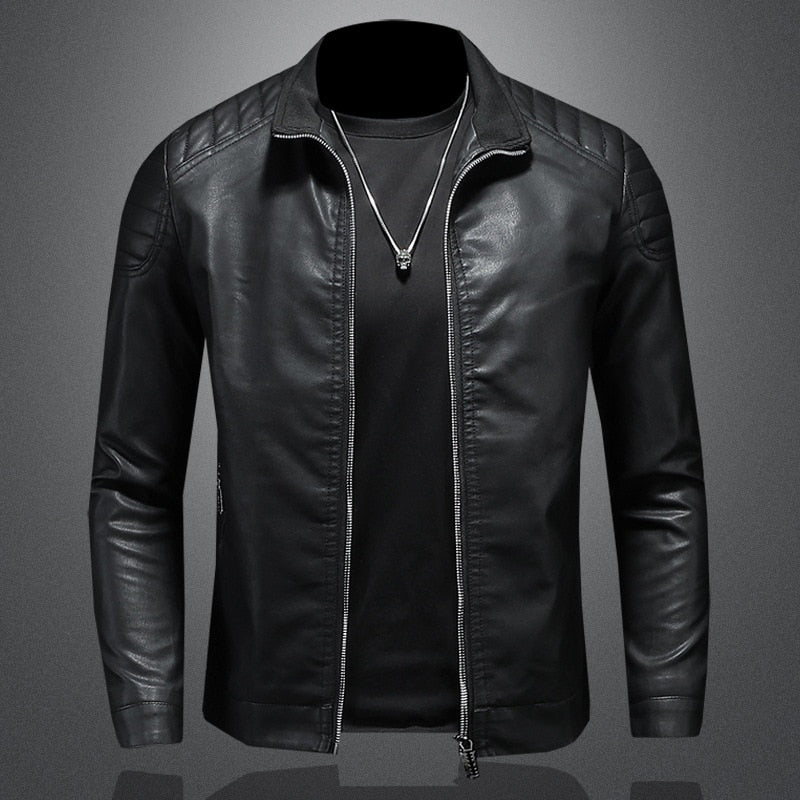 Stilvolle Herren-Lederjacke mit Taschen | Ideal für den täglichen Gebrauch