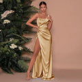 Satin-Maxikleid