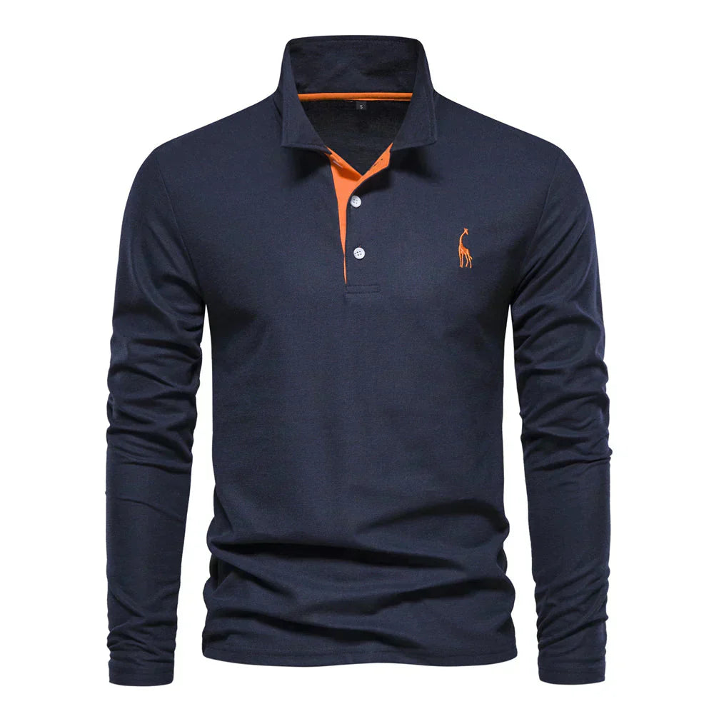 JARREN | Herren Langarm-Polohemd