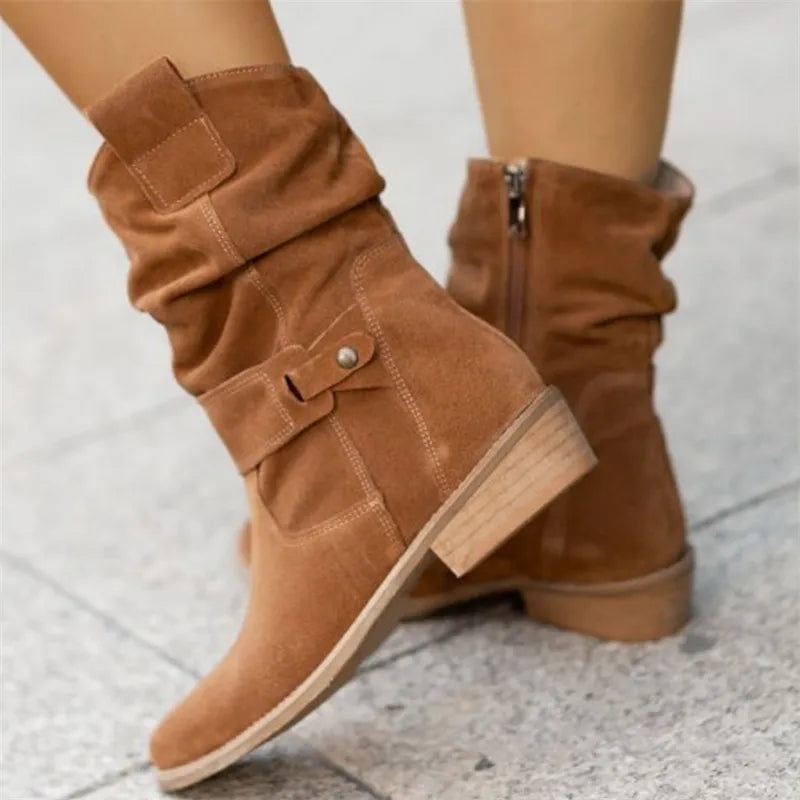 Irene - Modische Damenstiefel mit Reißverschluss