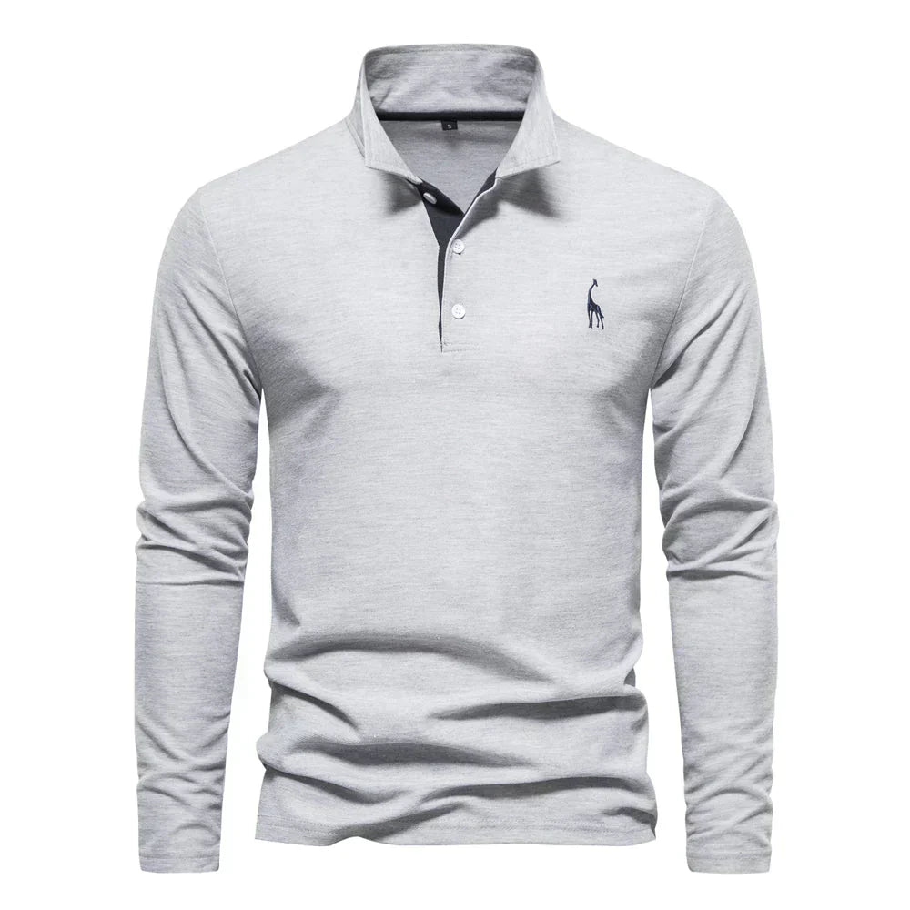 JARREN | Herren Langarm-Polohemd