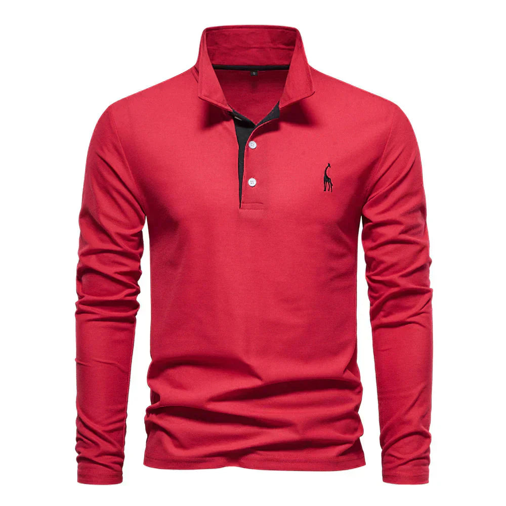 JARREN | Herren Langarm-Polohemd