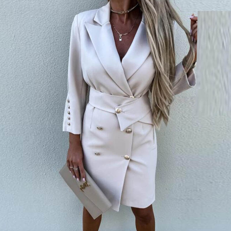 Zoe - Elegantes Damen-Blazerkleid mit Doppelreihe