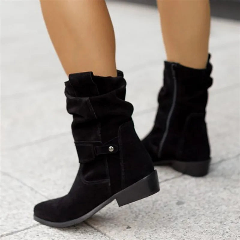 Irene - Modische Damenstiefel mit Reißverschluss