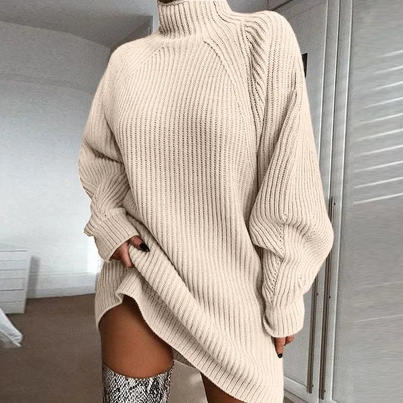 Pamala - Komfortables Rollkragenkleid