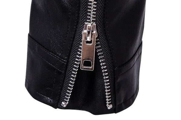 Felix's Herrenlederjacke | Schlanke Passform | Stehkragen | Winddichte Motorradjacke