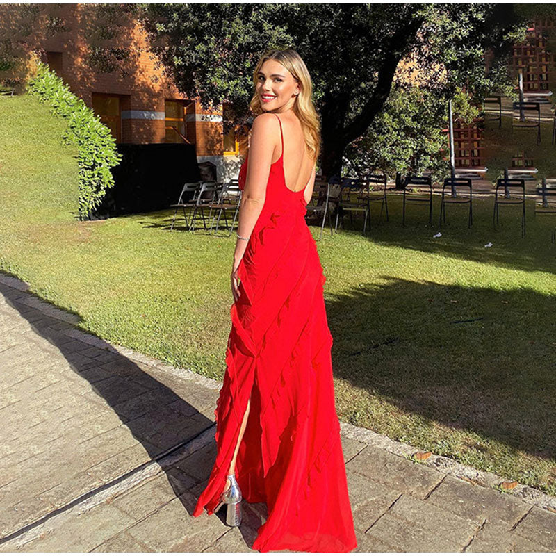 Rüschen-Maxikleid