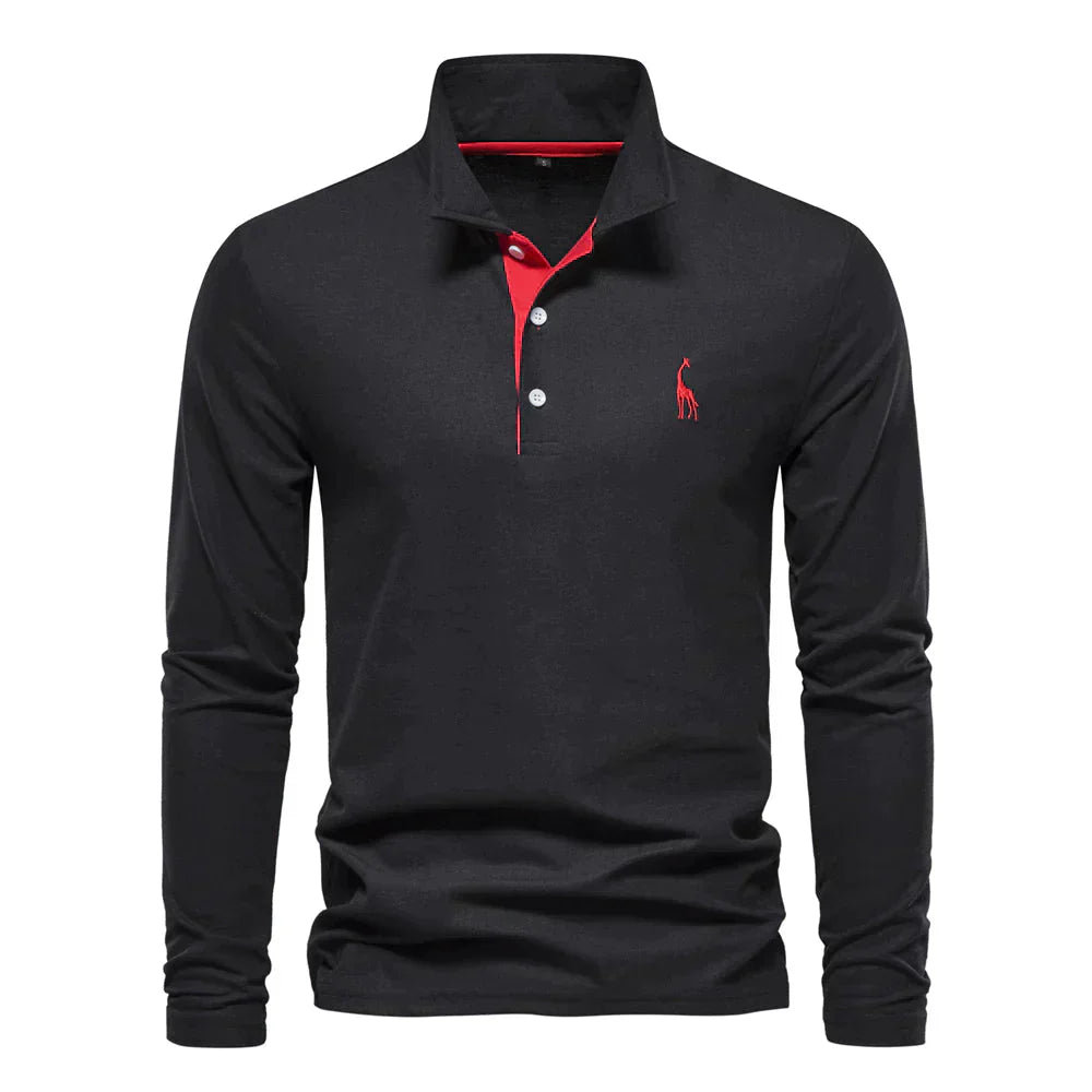 JARREN | Herren Langarm-Polohemd