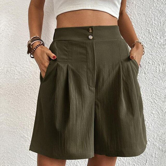 MARTINA - Shorts mit doppelter Knopfleiste