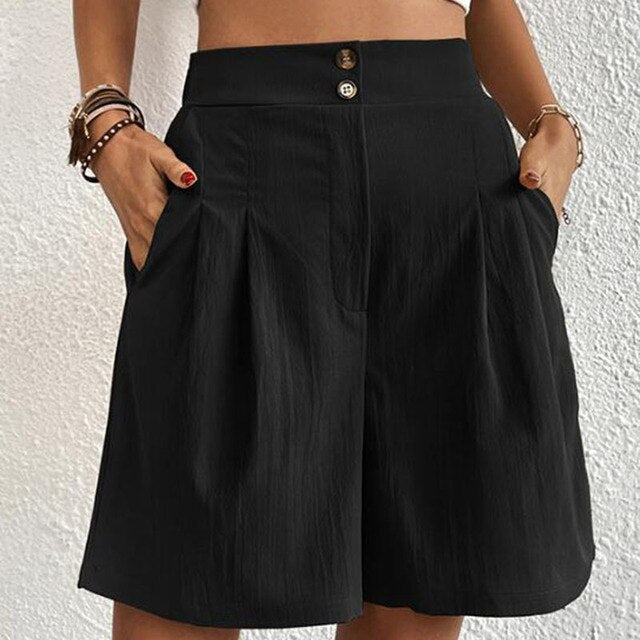 MARTINA - Shorts mit doppelter Knopfleiste