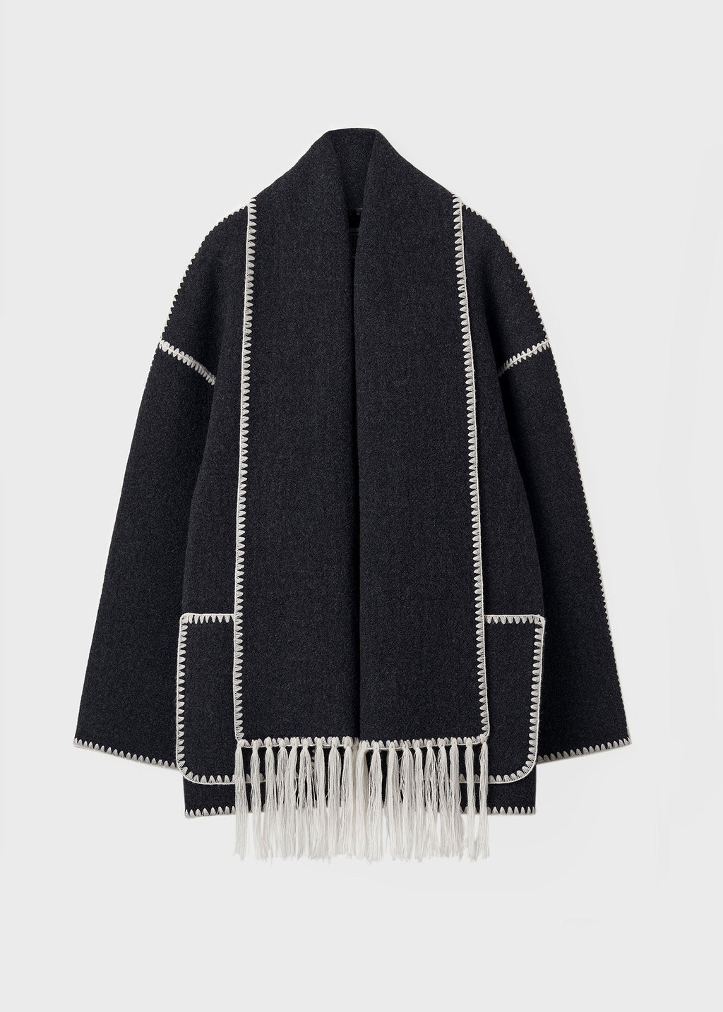 Maja | Warme Jacke mit eingebautem Schal
