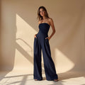 Talia Damen Jumpsuit | Trägerloser Korsett-Look, Eleganter Overall für Damen 0