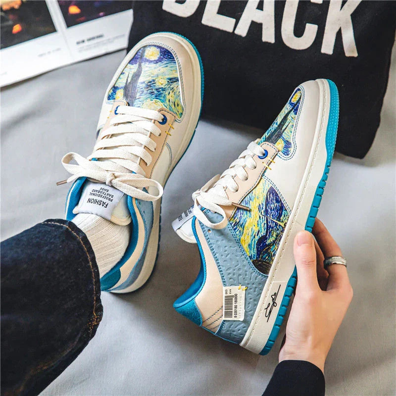 Hudson Sneakers | Van Gogh Casual Shoes - Platform Sneakers for Men and Women