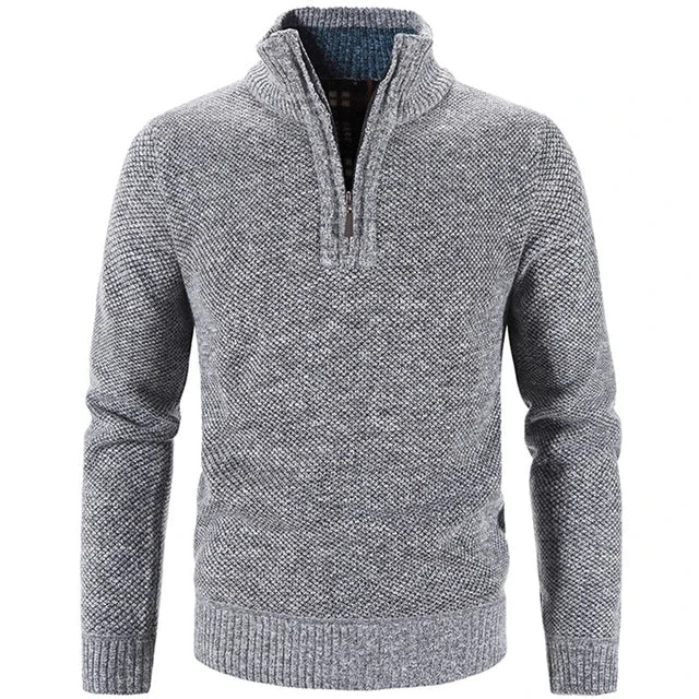 Winter Herren Fleece dicker Strickpullover
