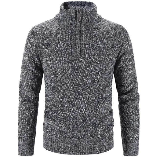 Winter Herren Fleece dicker Strickpullover