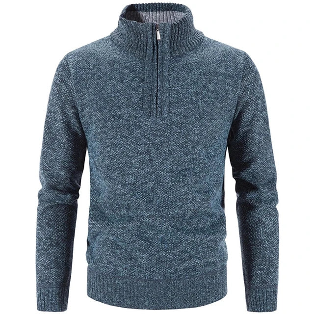 Winter Herren Fleece dicker Strickpullover
