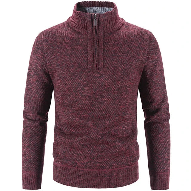 Winter Herren Fleece dicker Strickpullover