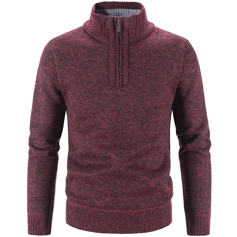 Winter Herren Fleece dicker Strickpullover