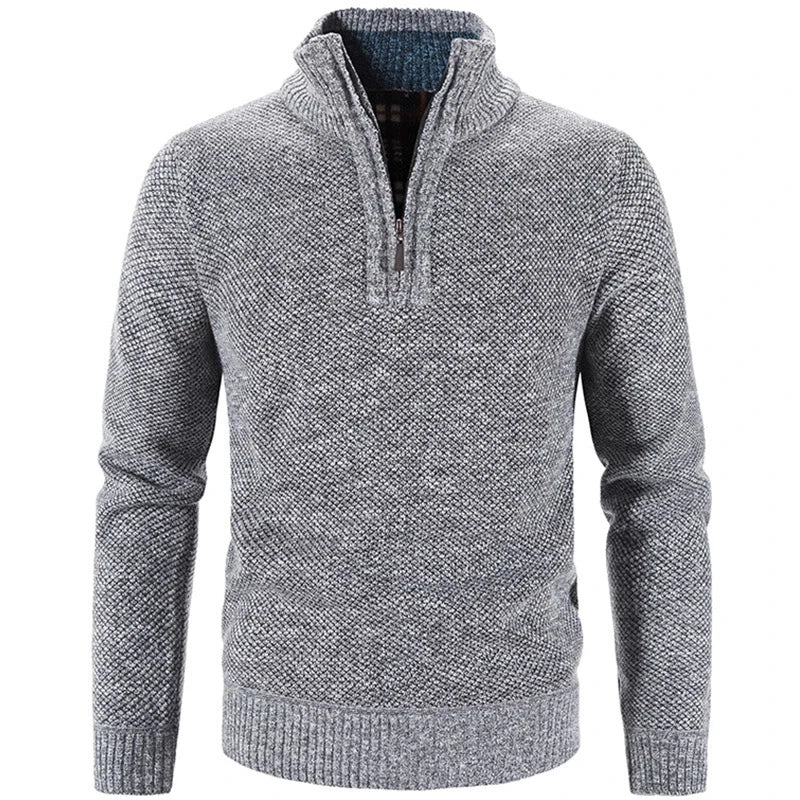 Winter Herren Fleece dicker Strickpullover