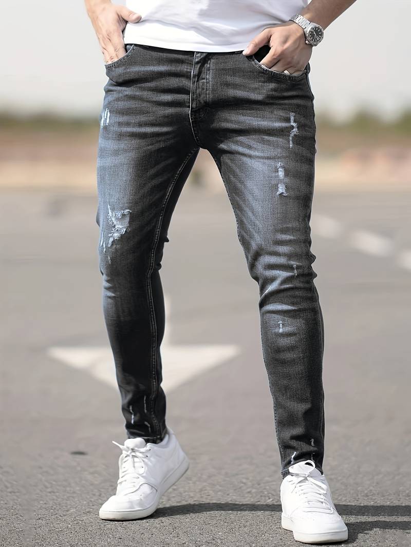 Malcolm – Herren-Jeans im Used-Look