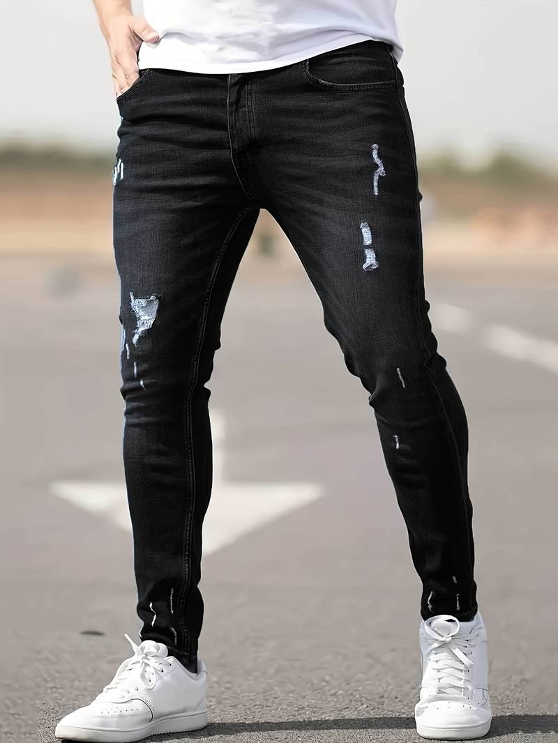 Malcolm – Herren-Jeans im Used-Look