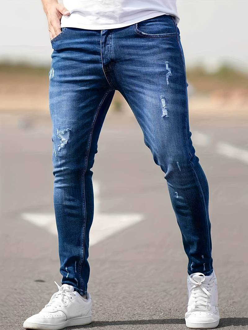 Malcolm – Herren-Jeans im Used-Look