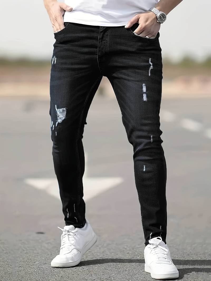 Malcolm – Herren-Jeans im Used-Look